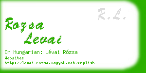 rozsa levai business card